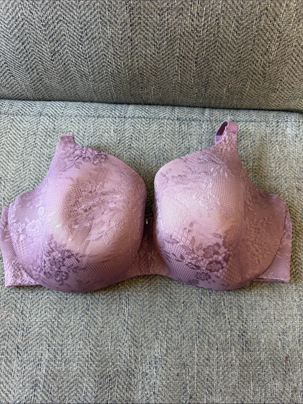 Lane Bryant Cacique Lightly Lined Lace Lavender Underwire Full Coverage Bra 38G